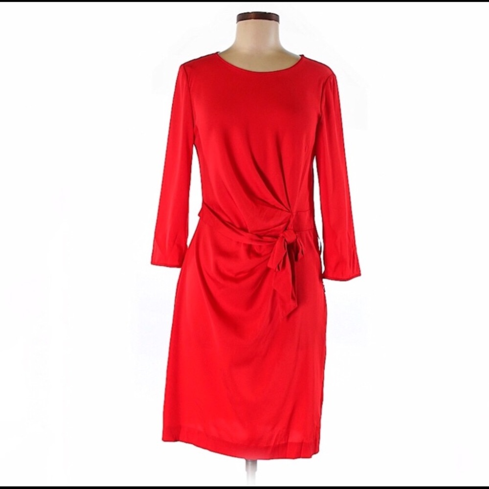 EUC Diane von Furstenburg red silk blend dress, 8